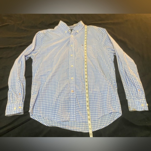 Large Tommy Hilfiger Men’s Blue & White button up PERFECT No stains No Flaws 🤩 - Picture 6 of 14
